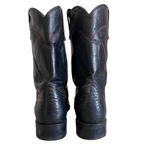 Roy Cooper black round toe roping boots 9.5 D WM 8830 MEN - Picture 4 of 10